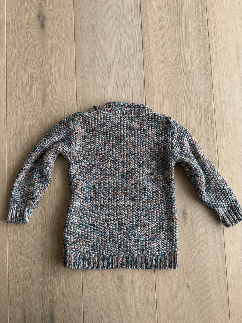 Roots Kids 3T Multicolor Knit Sweater Cozy Crewneck Pullover w/ asymmetrical hem - Picture 5 of 5